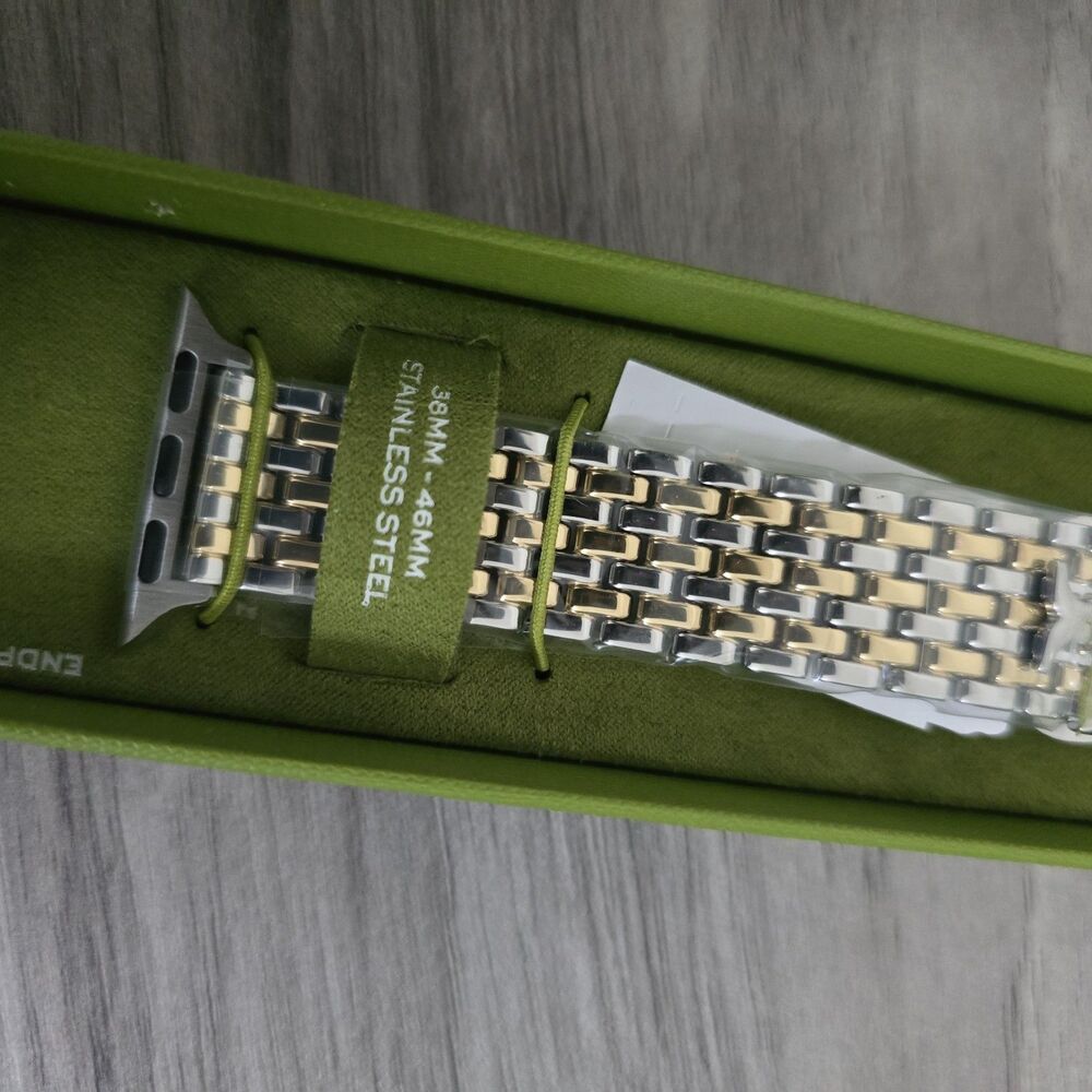 Tory Burch Apple Watch Band Two-Tone Steel Bracelet 38-46mm New - Picture 9 of 11